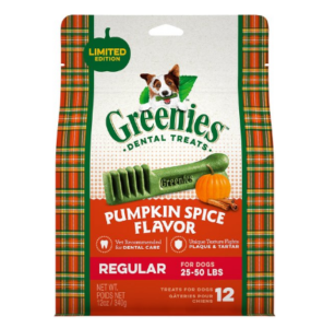 Greenies Pumpkin Spice Flavor Dental Dog Treats, Regular, 12 count